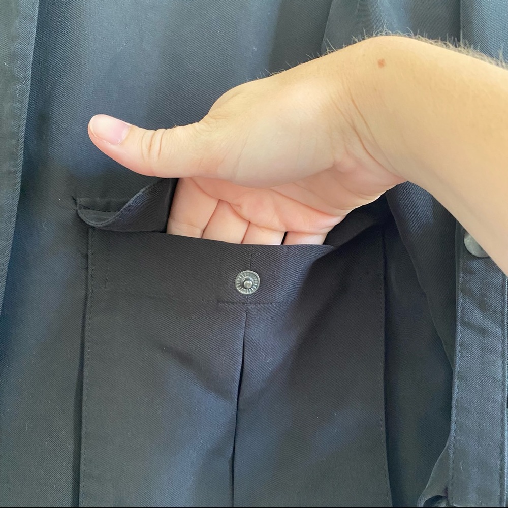 Halogen Black Soft Collarless Jacket Size Medium - image 8